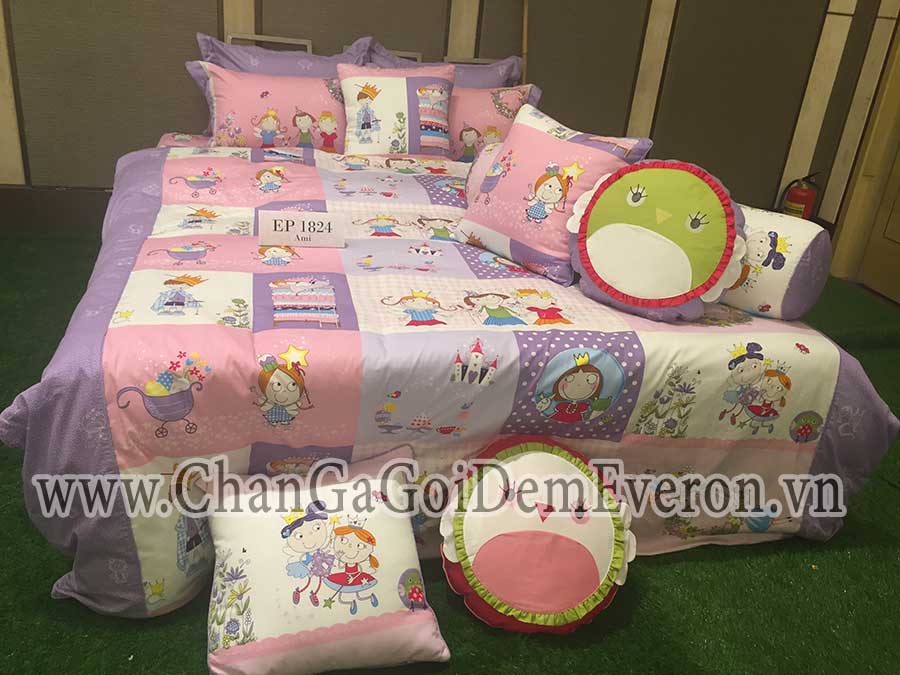 chăn ga gối cho bé gái EP1824
